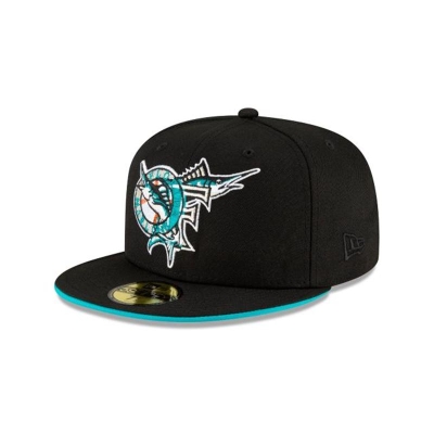 Sapca New Era Miami Marlins MLB Double Logo 59FIFTY Fitted - Negrii